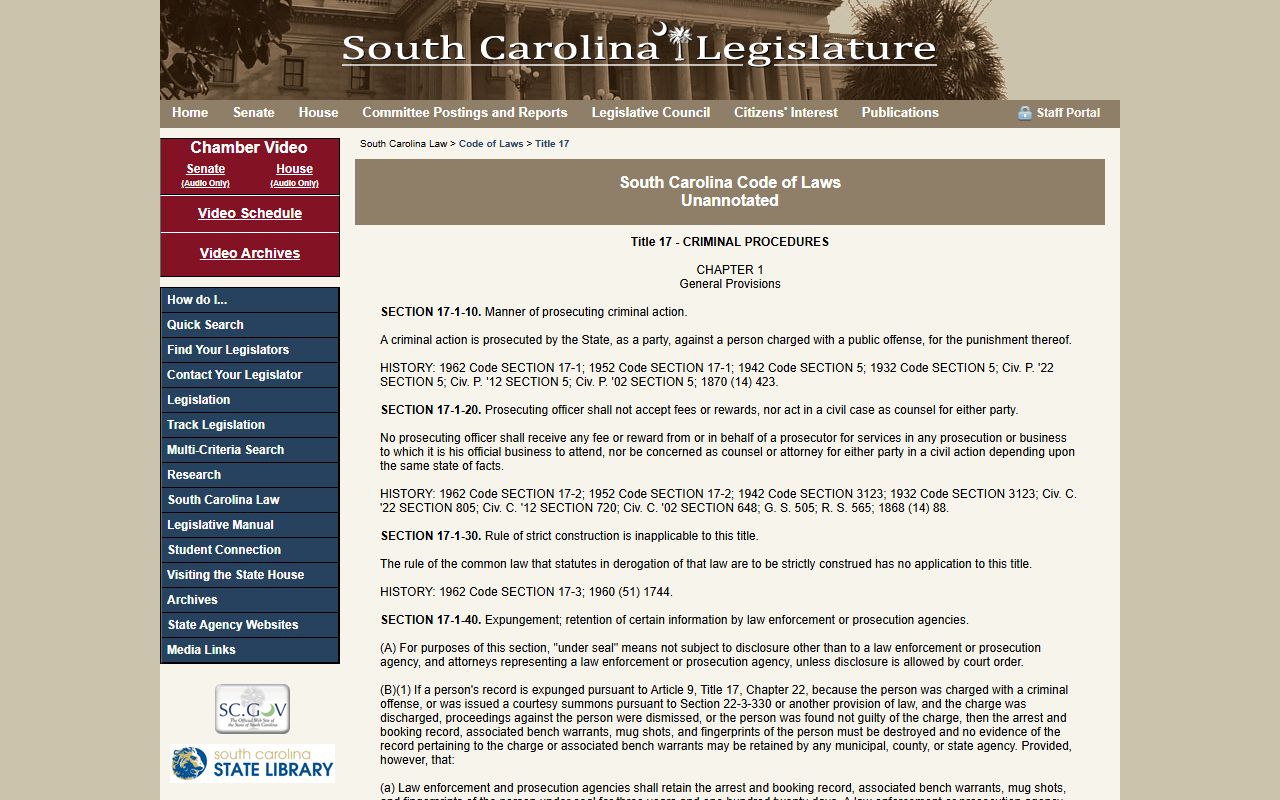 Dillon County court records criminal procedure source