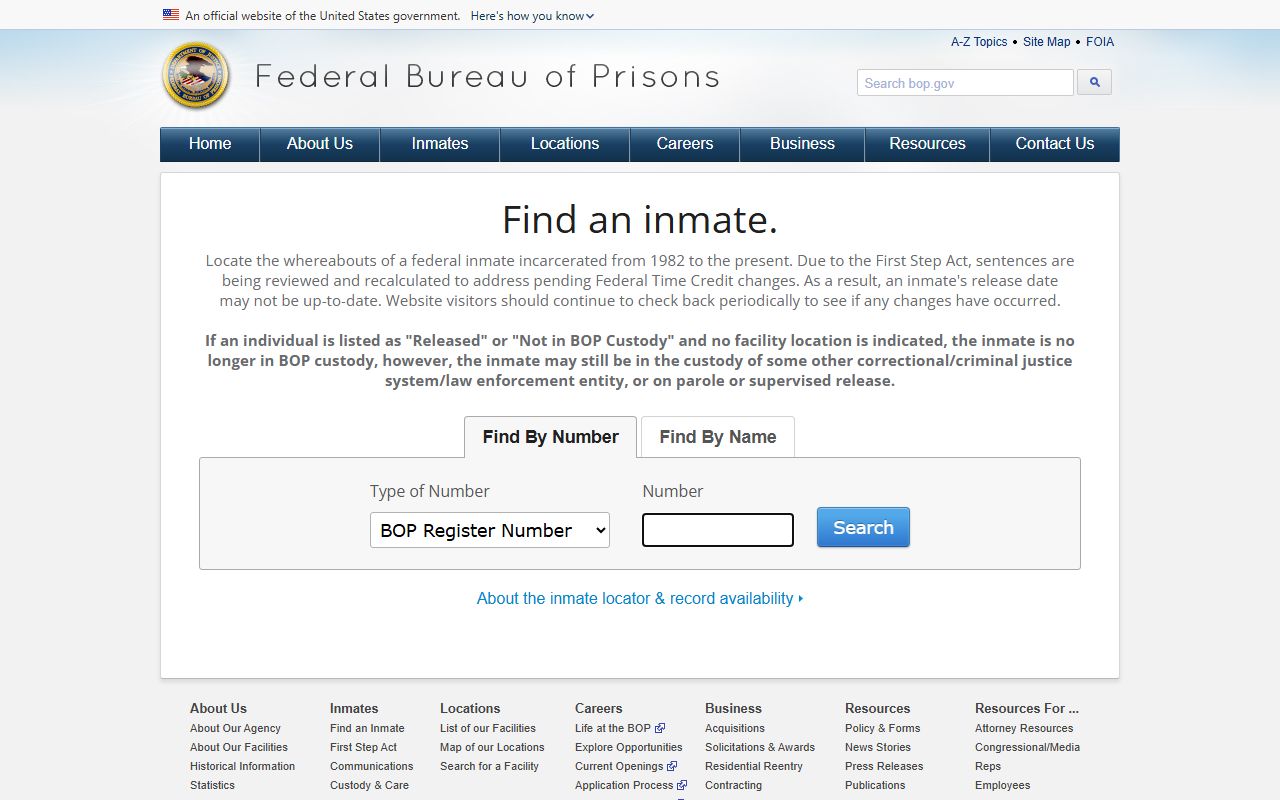 Dillon County inmate records through federal inmate locator