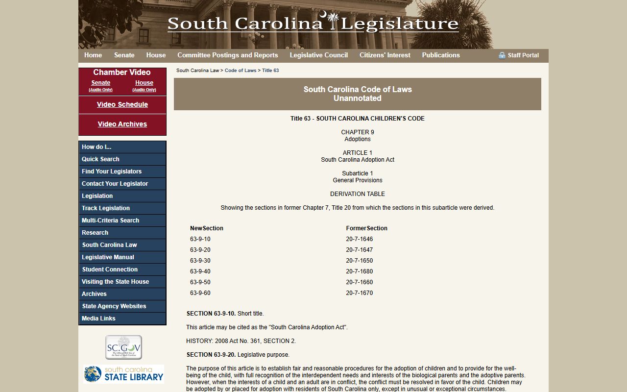 Dillon County marriage and divorce records and South Carolina adoption statutes