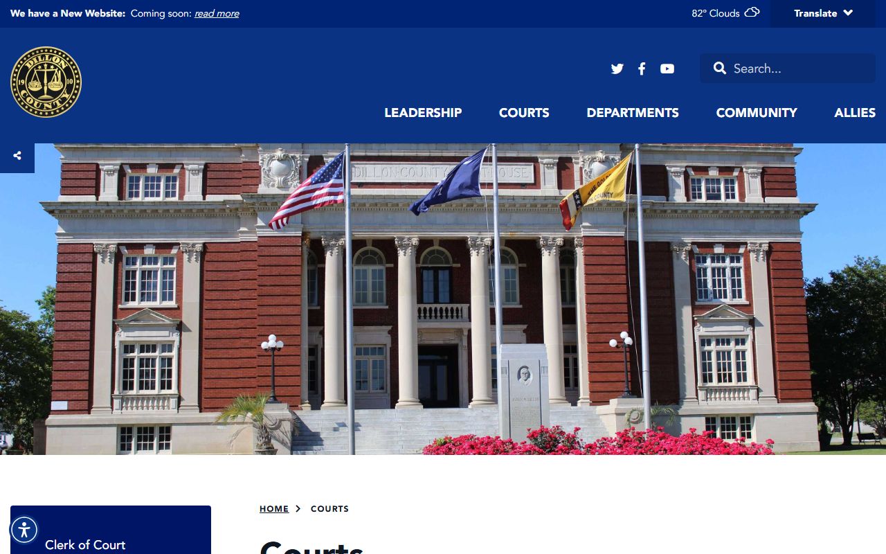 Dillon County court records courts landing page